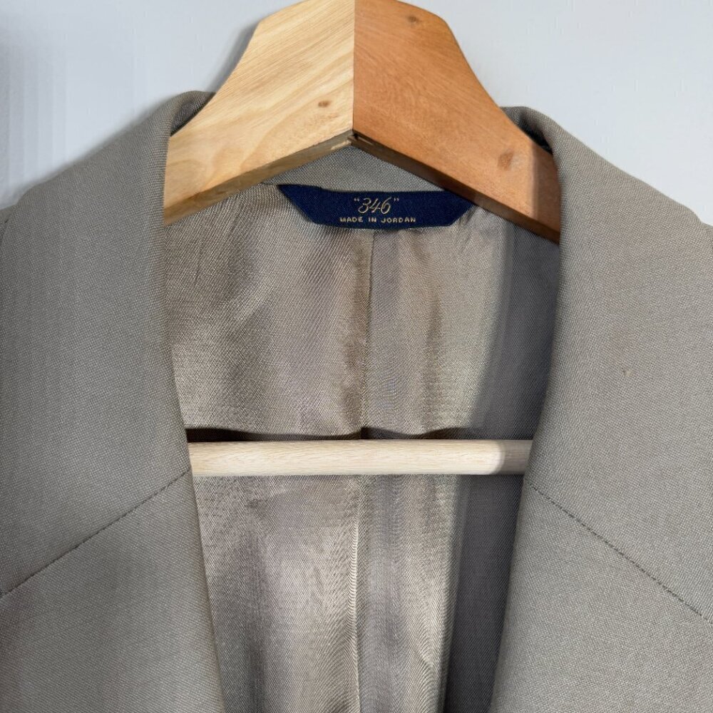 Brooks Brothers 346 Wool Sport Coat Dinner Jacket Blazer Men's 42L Tan Stretch - Picture 6 of 14